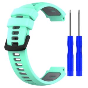 Pasek silikonowy - G02 - do Garmin - miętowo-szary