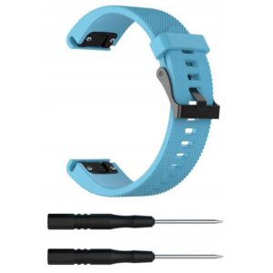 Pasek silikonowy - G06 - do Garmin - błękitny - 20 mm