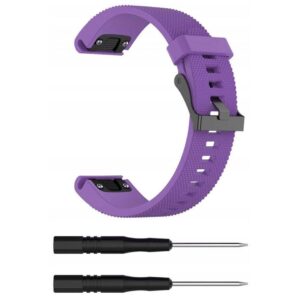 Pasek silikonowy - G06 - do Garmin - fioletowy - 20 mm