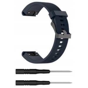 Pasek silikonowy - G06 - do Garmin - granatowy - 20 mm