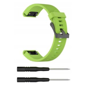 Pasek silikonowy - G06 - do Garmin - limonkowy -  20 mm