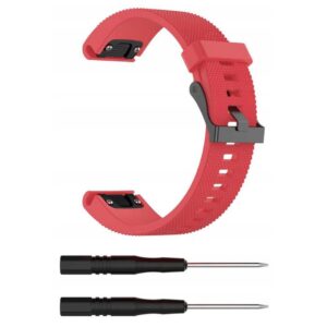 Pasek silikonowy - G06 - do Garmin - malinowy - 20 mm