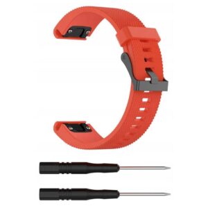 Pasek silikonowy - G06 - do Garmin - pomarańczowy - 20 mm