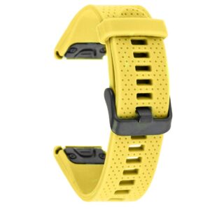 Pasek silikonowy - G07 - do Garmin - żółty - 20 mm