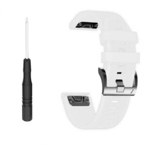 Pasek silikonowy - G09 - do Garmin - biały - 22 mm