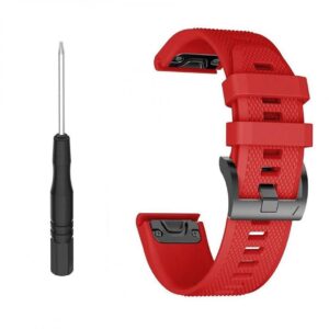 Pasek silikonowy - G09 - do Garmin - czerwony - 22 mm