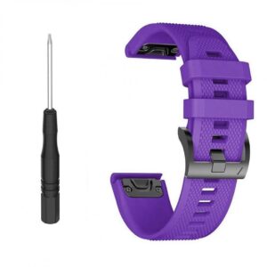 Pasek silikonowy - G09 - do Garmin - fioletowy - 22 mm