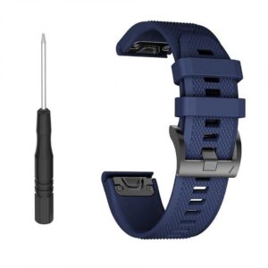 Pasek silikonowy - G09 - do Garmin - granatowy - 22 mm