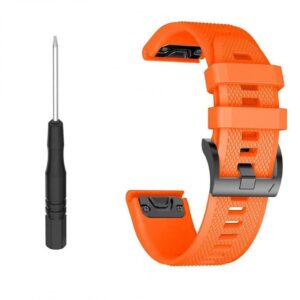 Pasek silikonowy - G09 - do Garmin - pomarańczowy - 22 mm