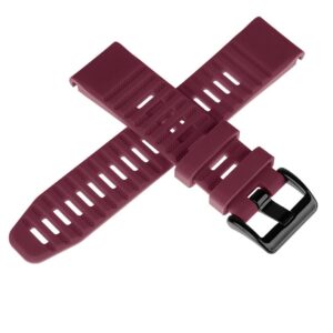 Pasek silikonowy - G12 - do Garmin - bordowy - 26 mm