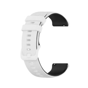 Pasek silikonowy - G23 - biało-czarny - 20 mm