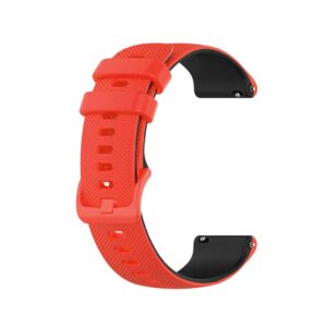 Pasek silikonowy - G23 - czerwono-czarny - 22 mm