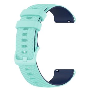 Pasek silikonowy - G23 - miętowo-granatowy - 20 mm