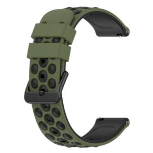 Pasek silikonowy - G29 - ciemnozielono-czarny - 20 mm