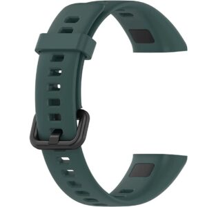 Pasek silikonowy - do Huawei Band 4 - ciemnozielony