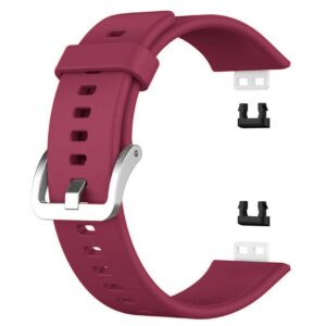 Pasek silikonowy - do Huawei Watch Fit - bordowy
