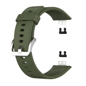Pasek silikonowy - do Huawei Watch Fit - ciemnozielony
