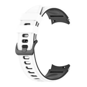 Pasek silikonowy - do Samsung Galaxy Watch 5 - biało-czarny - 20 mm