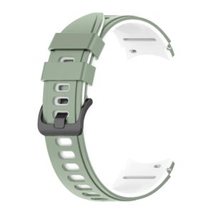 Pasek silikonowy - do Samsung Galaxy Watch 5 - oliwkowo-biały - 20 mm