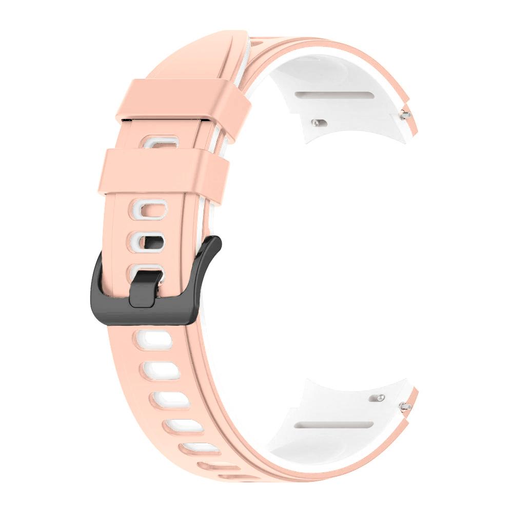 Pasek silikonowy - do Samsung Galaxy Watch 5 - różowo-biały - 20 mm