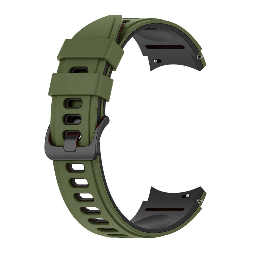 Pasek silikonowy - do Samsung Galaxy Watch 5 - zielono-czarny - 20 mm