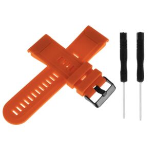 Pasek silikonowy - G08 - do Garmin - pomarańczowy - 26 mm