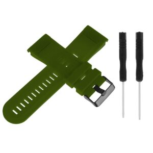 Pasek silikonowy - G08 - do Garmin - zielony - 26 mm