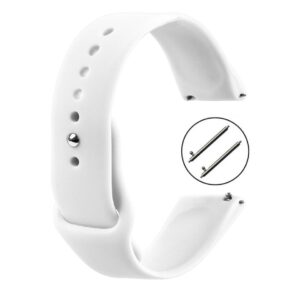 Pasek silikonowy S01 - biały - 20 mm