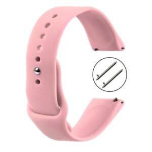 Pasek silikonowy S01 - różowy - 20 mm