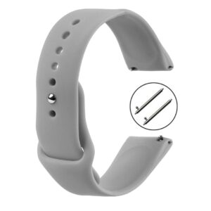 Pasek silikonowy S01 - szary - 22 mm