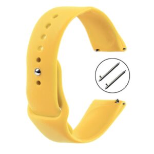 Pasek silikonowy S01 - żółty - 20mm