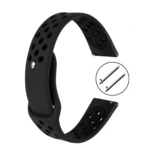 Pasek silikonowy S02 - czarny - 20 mm