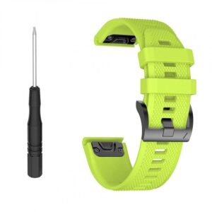 Pasek silikonowy - G09 - do Garmin - limonkowy - 22 mm