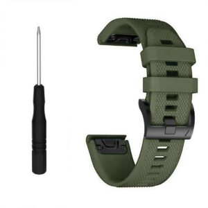 Pasek silikonowy - G09 - do Garmin - khaki - 22 mm