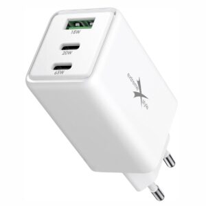 Travel charger 2 x USB Typ-C + USB - eXtremestyle® - GaN evo - 65 W - TC65CCUGAN