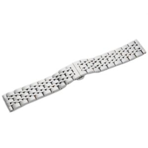 Bransoleta stalowa pełna model 2 - 18 mm - srebrna