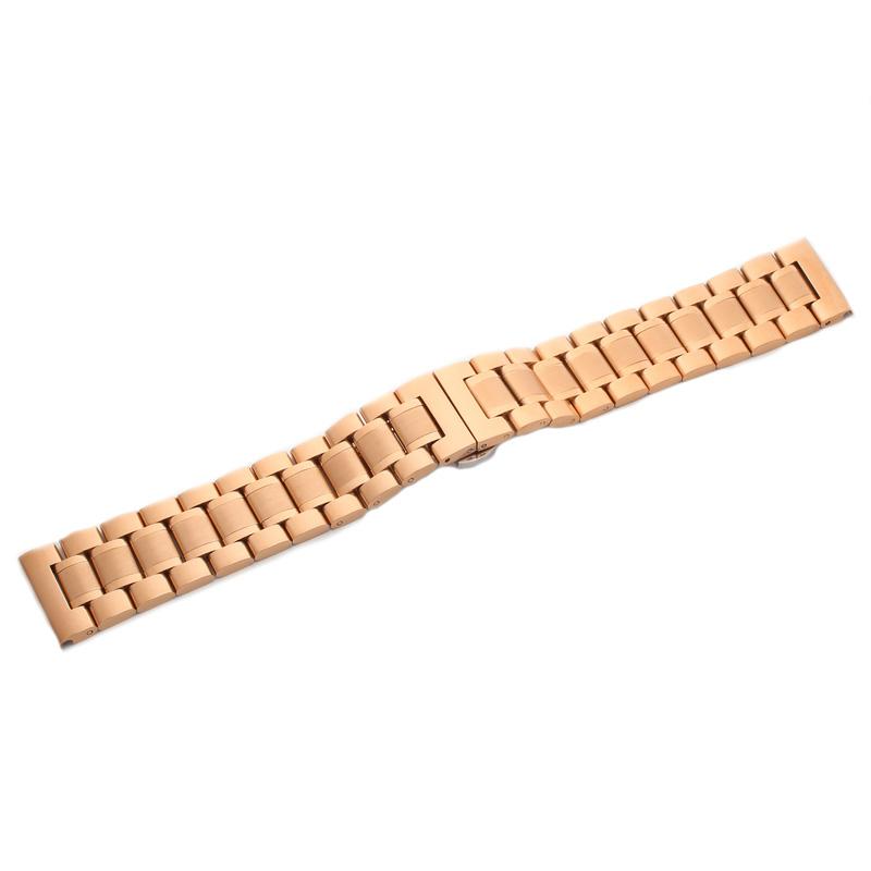 Bransoleta stalowa pełna model 6 - 17 mm - IP różowe złoto