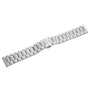 Bransoleta stalowa pełna model 6 - 22 mm - srebrna