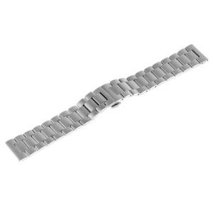 Bransoleta stalowa pełna model 7 - 24 mm - srebrna matowa