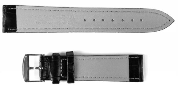 Pasek skórzany C16 XL - czarno-szary - 16 mm