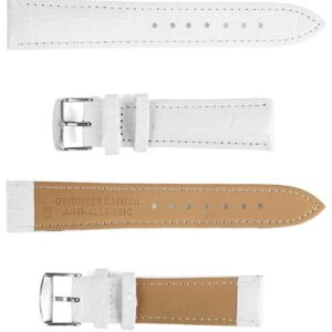 Pasek skórzany C11 XL - biały - 22 mm