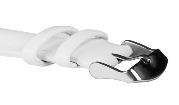 Pasek skórzany C2 - biały - 10 mm