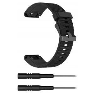 Pasek silikonowy - G06 - do Garmin - czarny - 20 mm