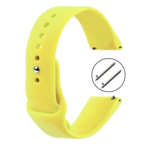 Pasek silikonowy S01 - cytrynowy - 22 mm