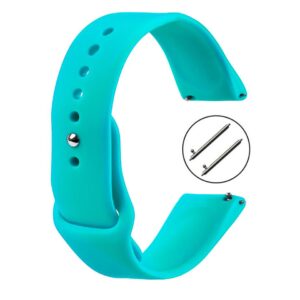 Pasek silikonowy S01 - turkusowy - 18 mm