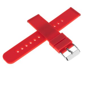 Pasek silikonowy S05 - czerwony - 18 mm