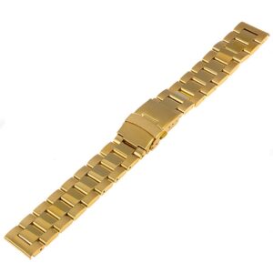 Bransoleta stalowa pełna model 11 - 20 mm - IP złota
