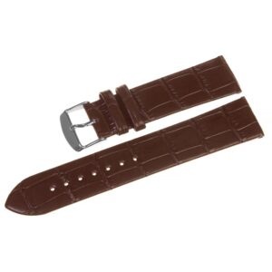 Pasek skórzany C25 - ciemny brąz - 18 mm
