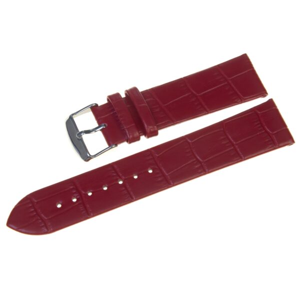 Pasek skórzany C25 - czerwony - 22 mm
