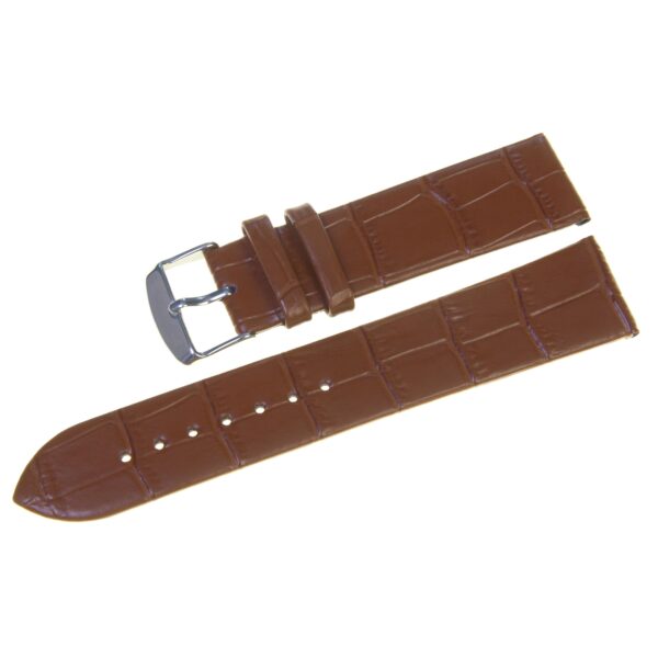 Pasek skórzany C25 - ciemny brąz - 22 mm